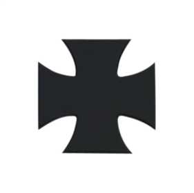 X-Metal Series Rebel Iron Cross Grille Badge